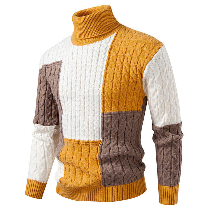 Herren Pullover Rollkragen Modern Strick Design