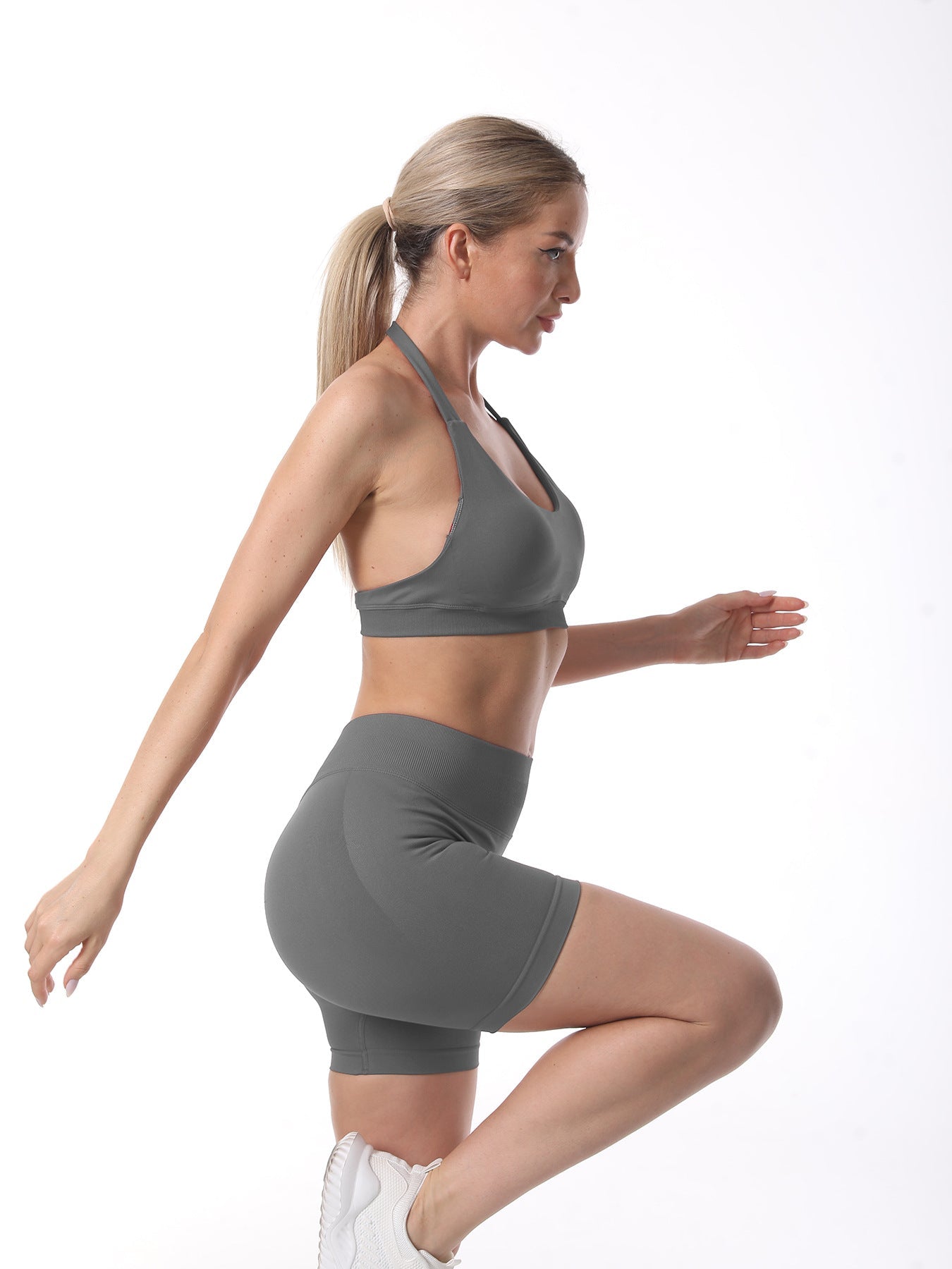 Damen Sport-BH und Shorts Set Funktionale Sportbekleidung