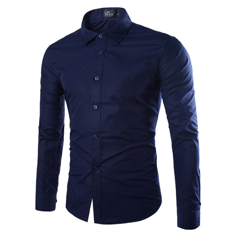 Herren Hemd Elegant Langarm Modern