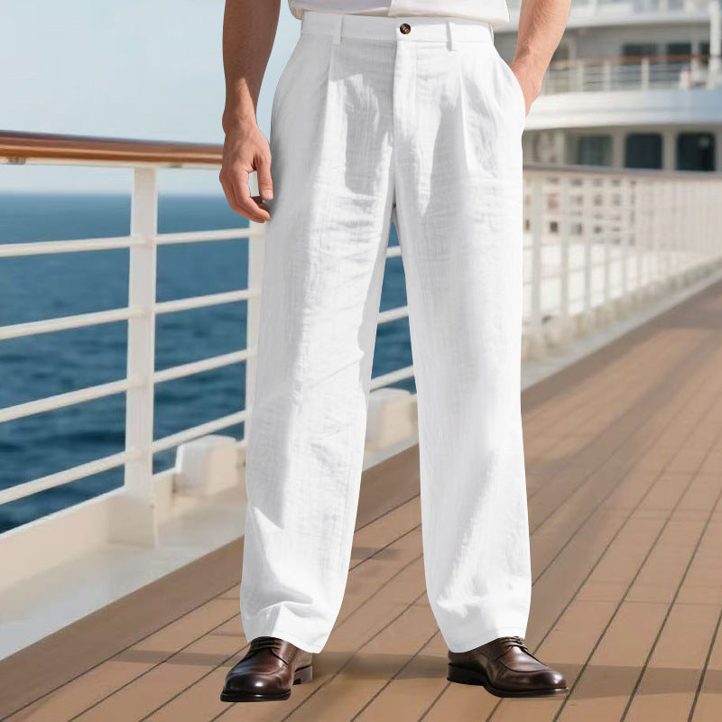 Herren Freizeithose Bequem Weich Elegant