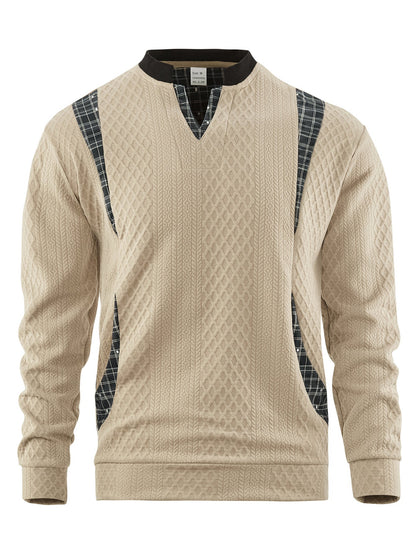 Herren Strickpullover Modern Karomuster Elegantes Design