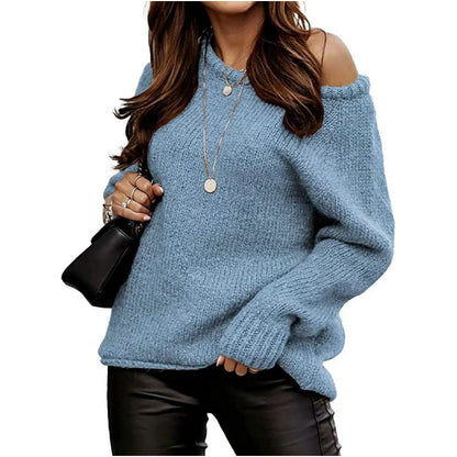 Damen Off-Shoulder Pullover Elegantes Design