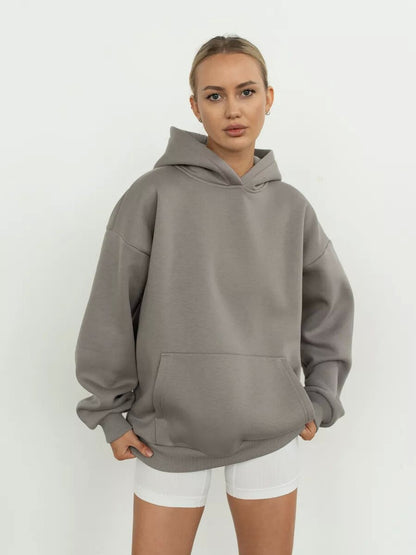 Großer Damen Hoodie Kuschelig Weich Mit Kängurutasche