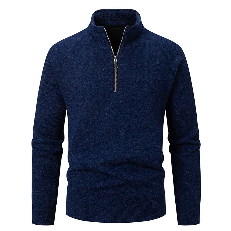 Herren Pullover Modern Raglan Ärmel Reißverschluss