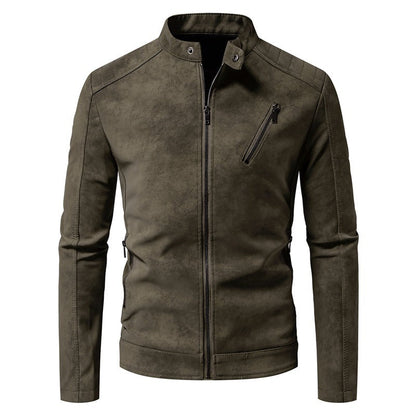 Herren Lederjacke Biker Stil Modern - IdealeKleiden