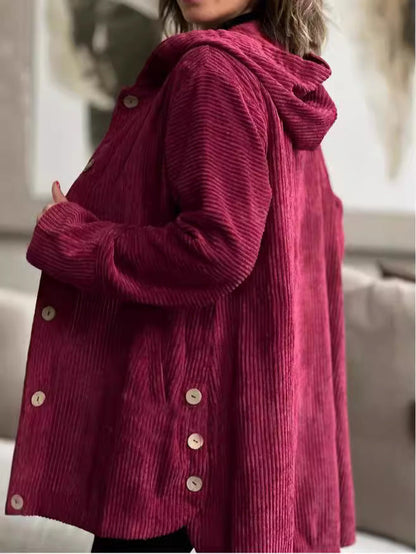 Damen Strickjacke Kapuze Gemütlich Oversized - IdealeKleiden