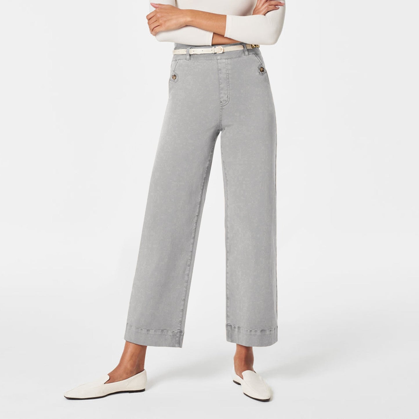 Damen Hose Weit Bequem Elegant Geschnitten