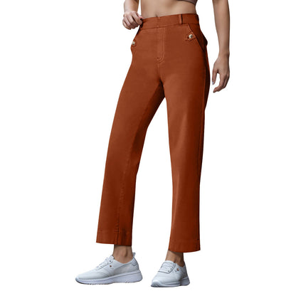 Damen Hose Weit Bequem Elegant Geschnitten