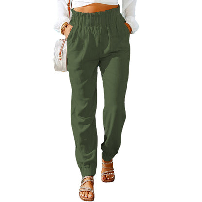Damen Sommerhose Leicht Baumwolle Elastisch