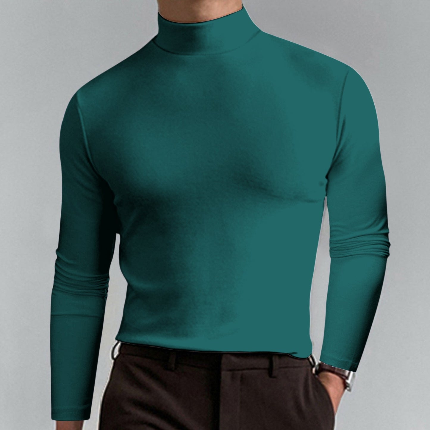 Herren Rollkragenpullover Schick Modern