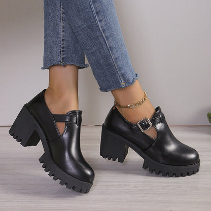 Damen High Heels Stilettos mit Chic Schnalle und rutschfester Sohle