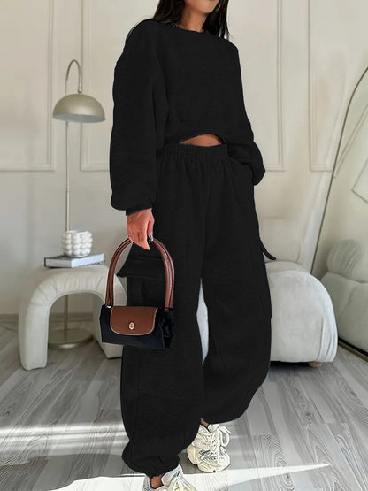 Damen Relax Set Oversized Pullover und Jogginghose