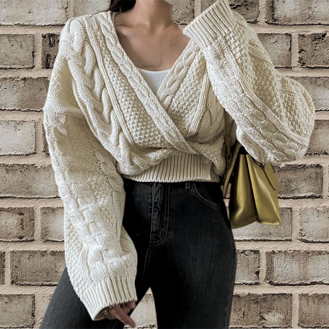 Damen Strickjacke Bequem Oversized Wollgemisch