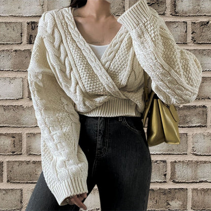 Damen Strickjacke Bequem Oversized Wollgemisch