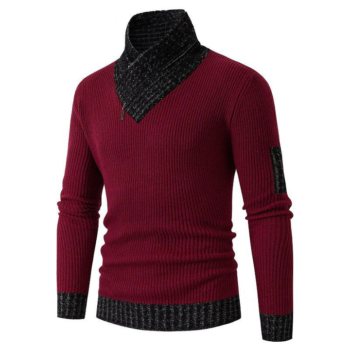 Herren Pullover Asymmetrisch Struktur Design