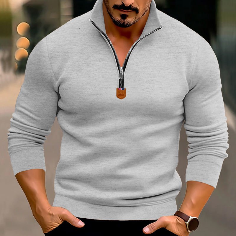 Herren Sportpullover Modern Stehkragen Elastisch