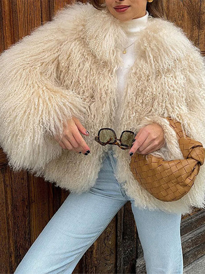 Elegante Faux-Shearling-Jacke Damen