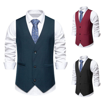Herren Anzugweste Slim Fit Modern Design - IdealeKleiden
