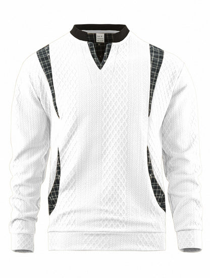 Herren Strickpullover Modern Karomuster Elegantes Design