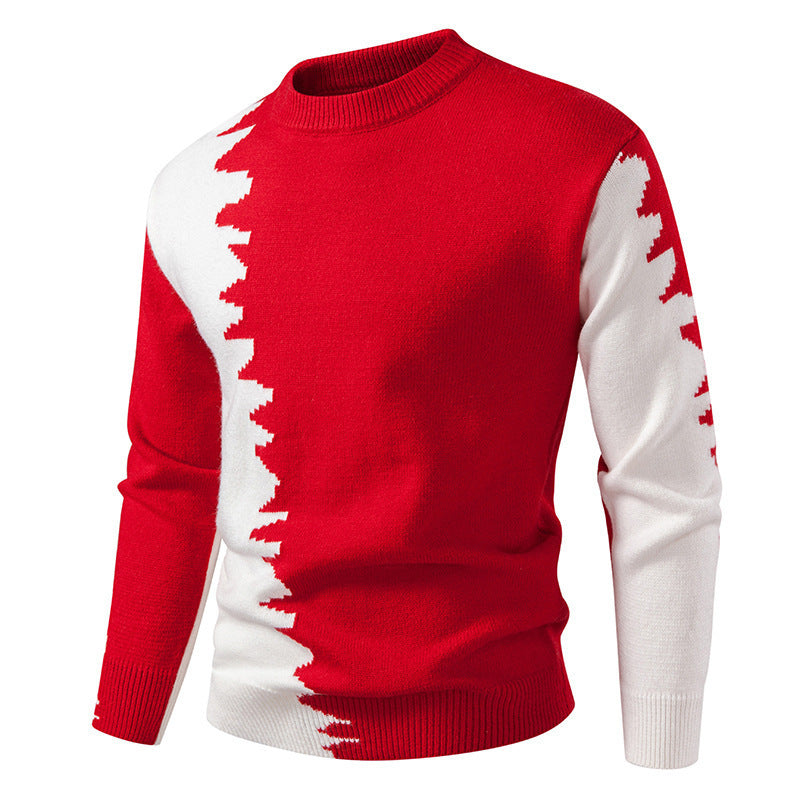 Herren Pullover Modern Farbverlauf Rundhals