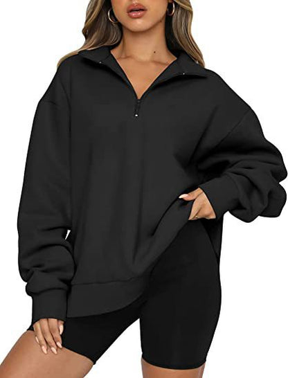 Damen Pullover Oversized Lässig Kurzärmlig Modern