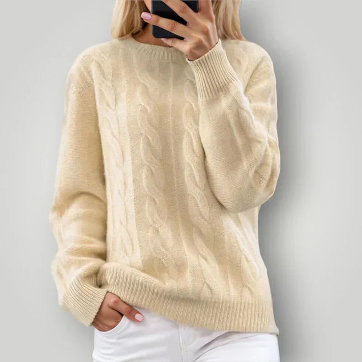 Damen Strickpullover Weich Langarm Classic