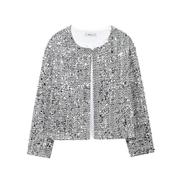 Glitzerjacke Damen Party Schimmer Effekt