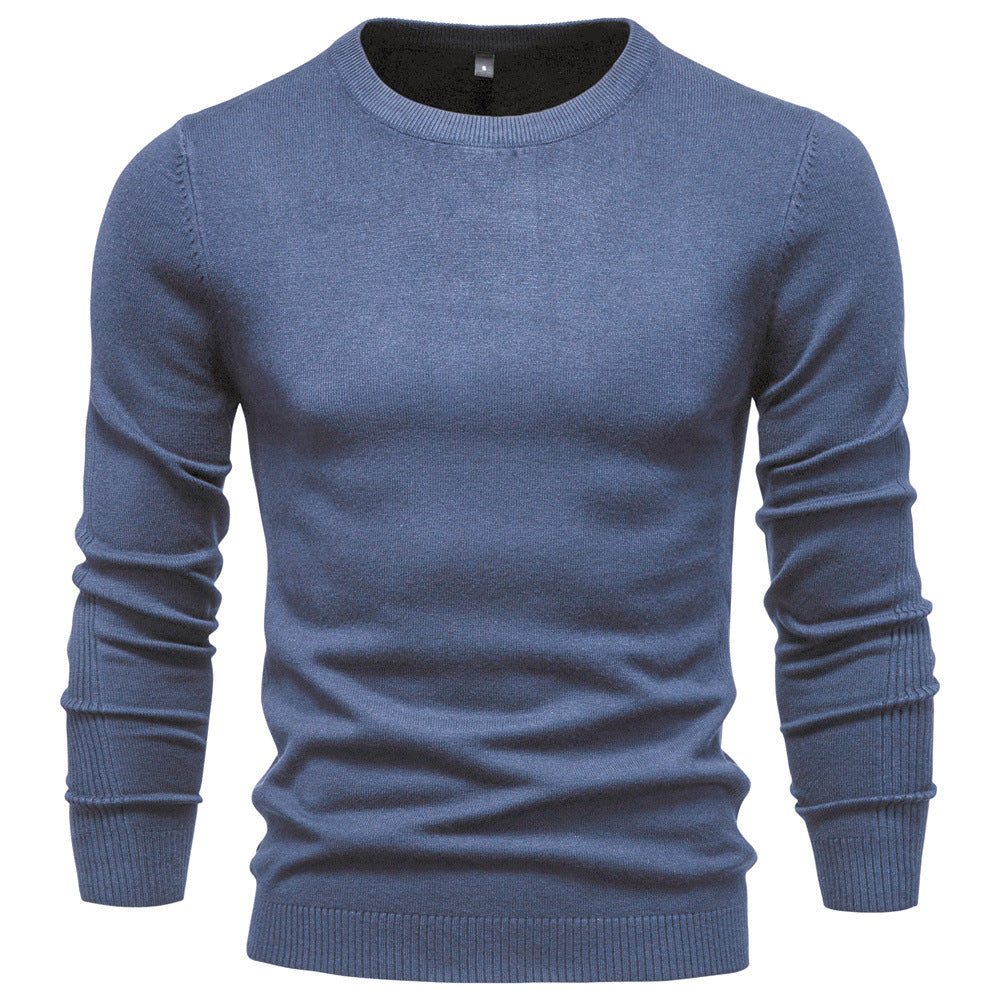 Herren Pullover Rundhals Baumwolle Elegantes Design
