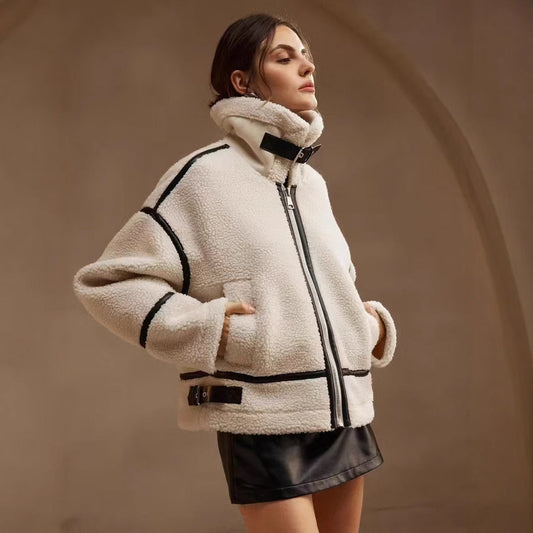 Damen Steppjacke Warm Hochkragen Mit Taschen - IdealeKleiden