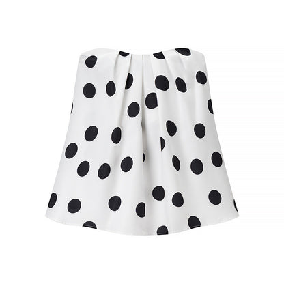 Damen Culotte Weit Bequem Punktmuster Rock