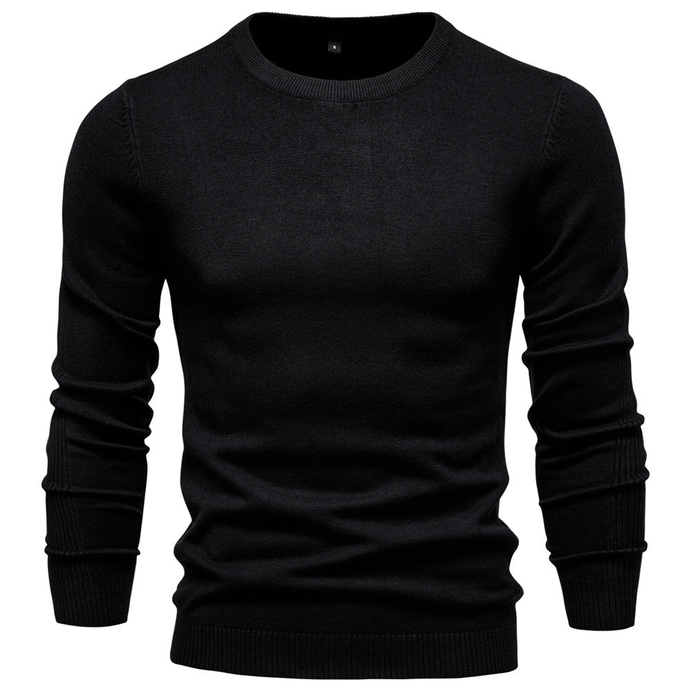 Herren Pullover Rundhals Baumwolle Elegantes Design