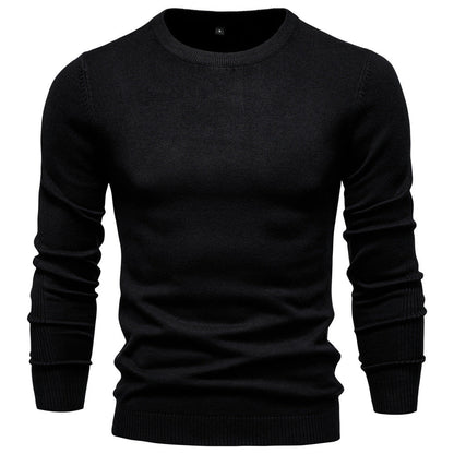 Herren Pullover Rundhals Baumwolle Elegantes Design