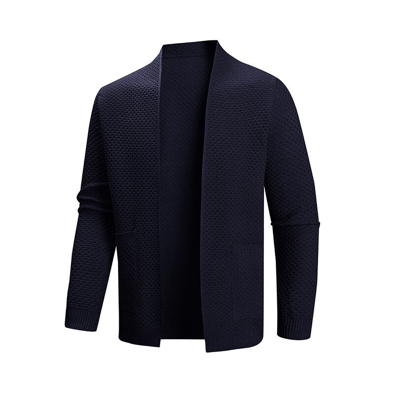 Herren Strickjacke Modern Struktur Muster Praktisch