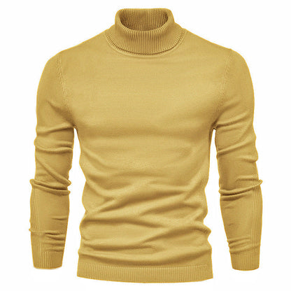 Herren Rollkragenpullover Feinwolle Elegantes Design