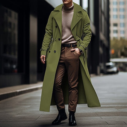 Herren Langmantel Elegant Schlank Design - IdealeKleiden