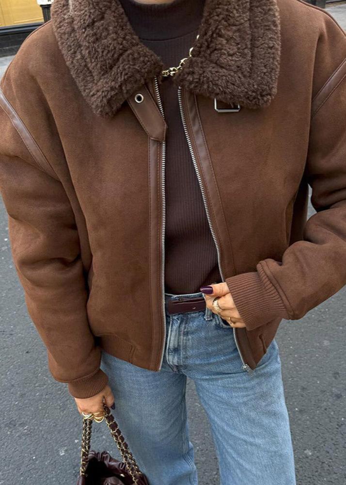 Herren Fliegerjacke Warm Schurwolle
