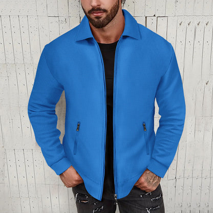 Herren Strickjacke Modern Struktur Optimal Reißverschluss