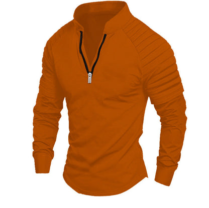 Herren Langarmshirt Sportlich Funktional Reißverschluss