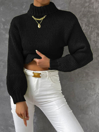 Damen Pullover Modern Voluminöse Ärmel