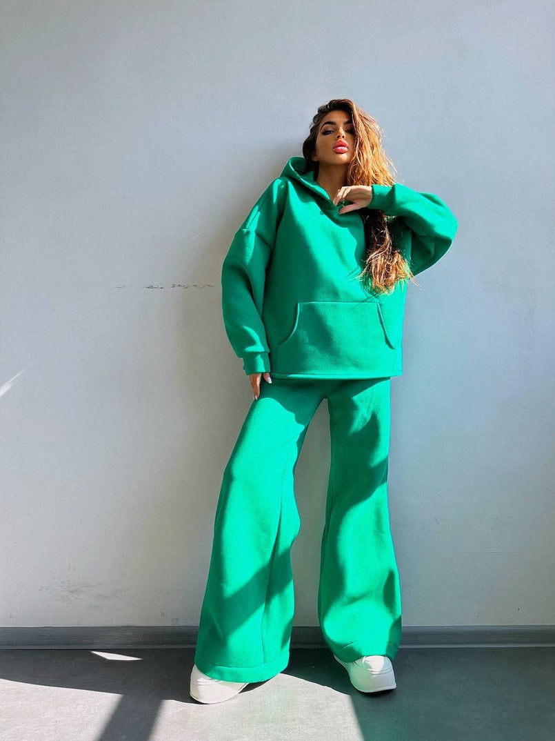 Damen Hoodie Oversized &amp; Weite Jogginghose Set