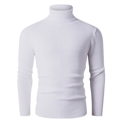 Herren Strickpullover Rollkragen Gerippt Elegantes Design