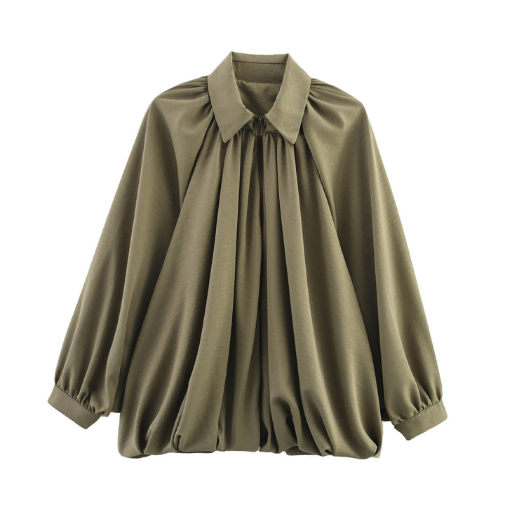 Damen Bluse Oversized Leicht Rüschen Design