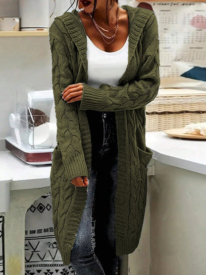 Damen Grobstrick Cardigan Elegantes Design Praktisch