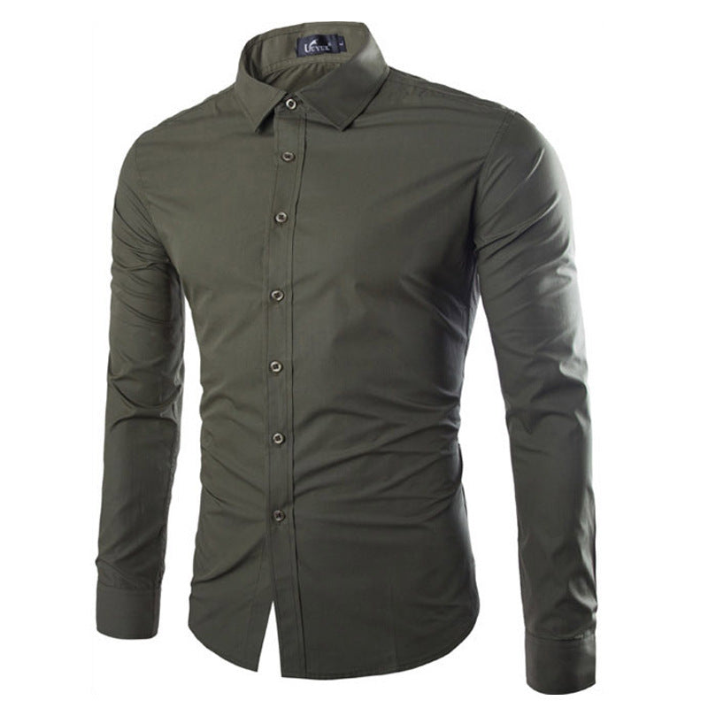 Herren Hemd Elegant Langarm Modern