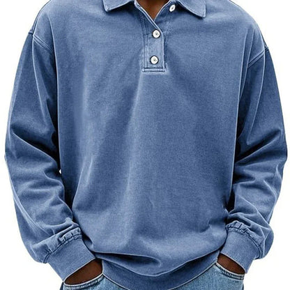 Herren Polo Shirt Langärmlig Sportlich