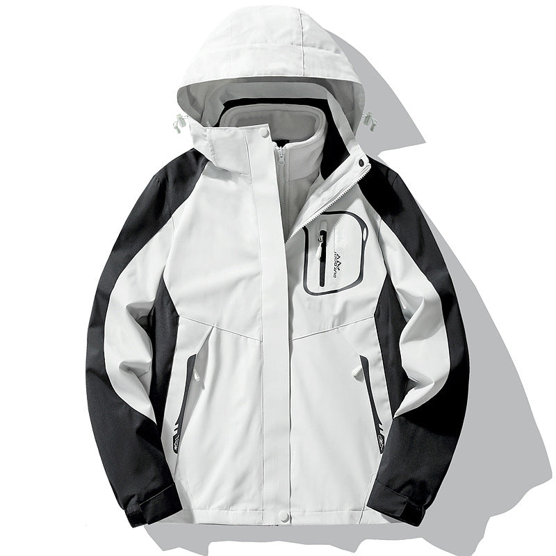 Wasserdichte Outdoor-Jacke mit abnehmbarem Fleece-Futter