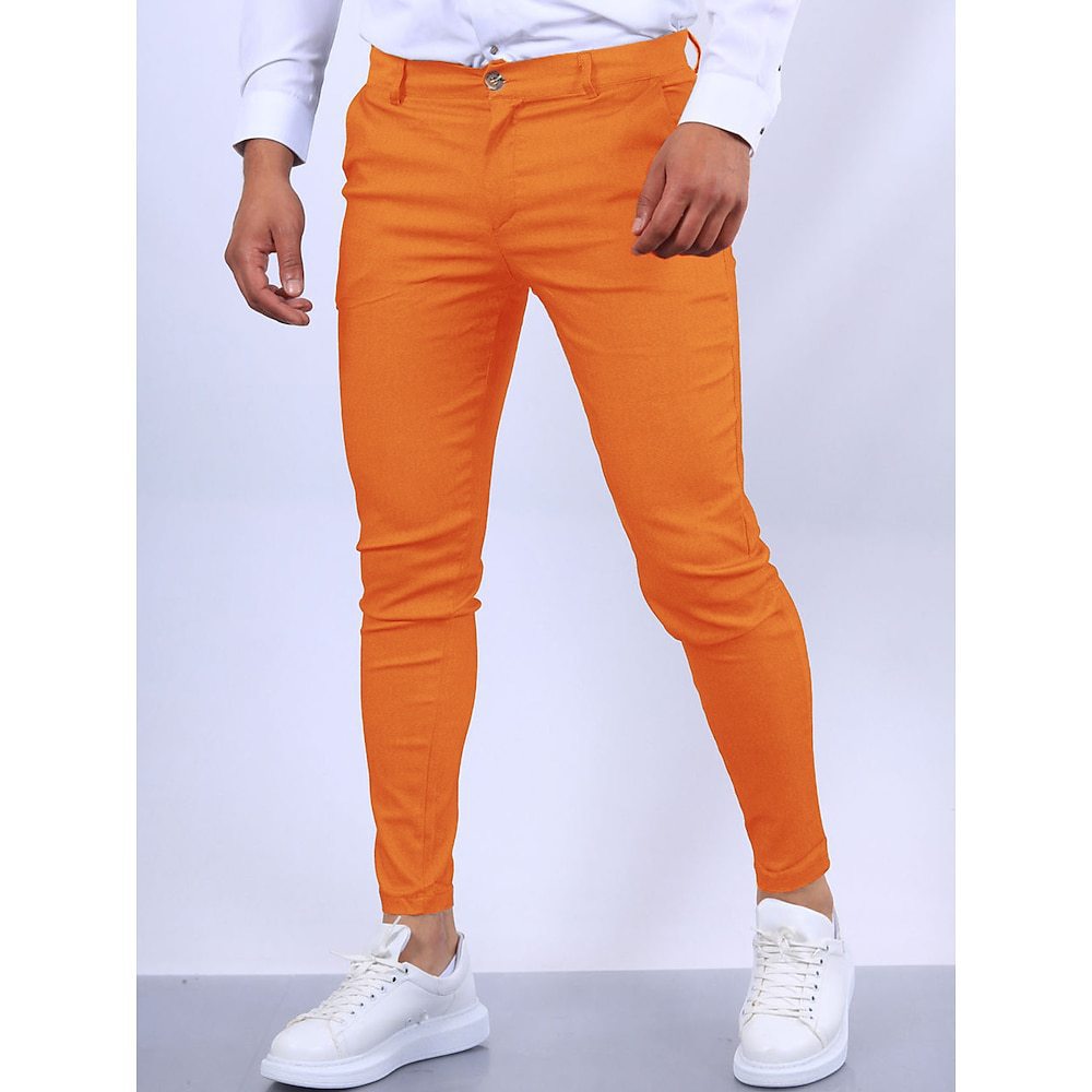 Herren SlimFit Chino Hosen Elegant Bequem