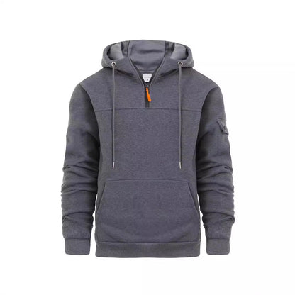 Herren Hoodie Sportlich Mit Taschen - IdealeKleiden