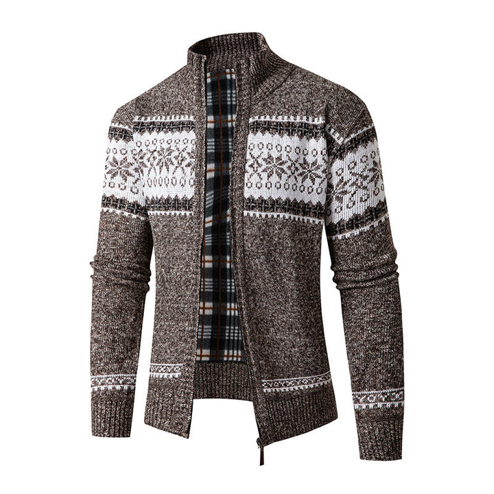 Herren Strickjacke Modern Hoher Kragen