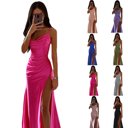 Damen Maxikleid Elegant Hochwertig Lang - IdealeKleiden